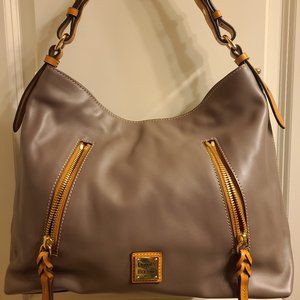 Dooney & Bourke Gray Leather Hobo Bag